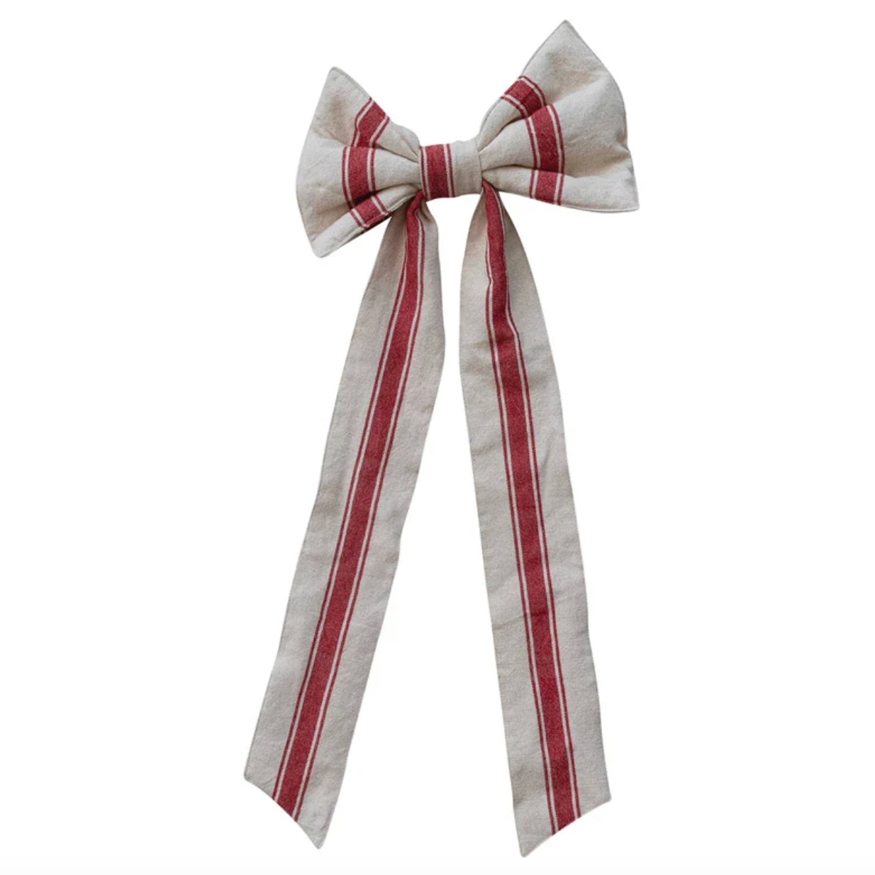 Woven Cotton Clip-on Holiday Bow