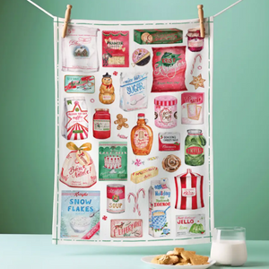 Santa's Pantry Christmas Tea Towel