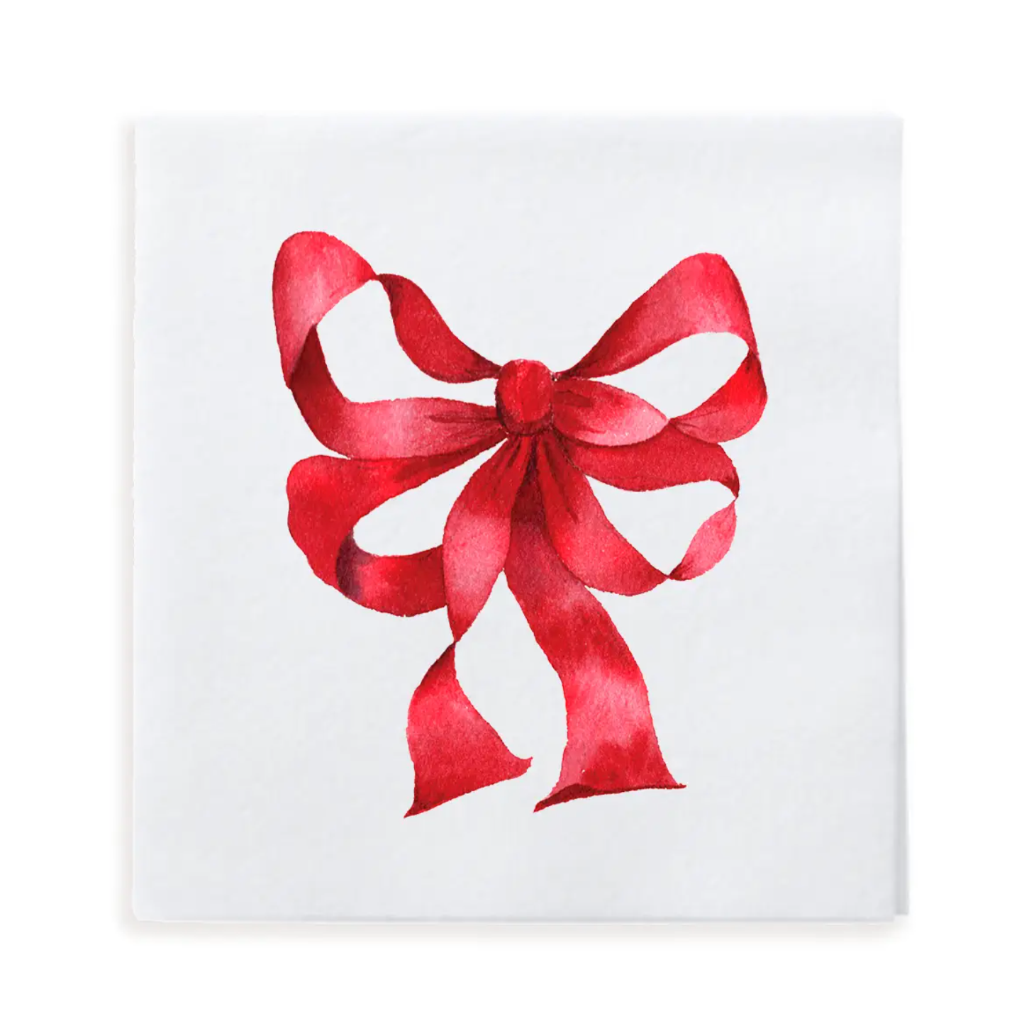Vintage Red Bow Cocktail Napkins