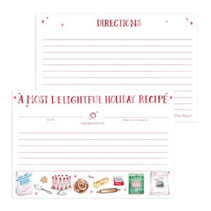 "A Most Delightful Holiday Recipe" Recipe Cards