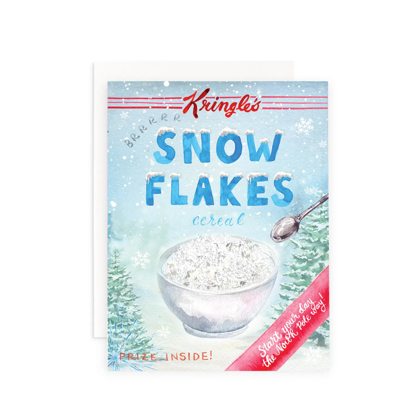Kringle’s Snow Flakes Cereal Christmas Greeting Card