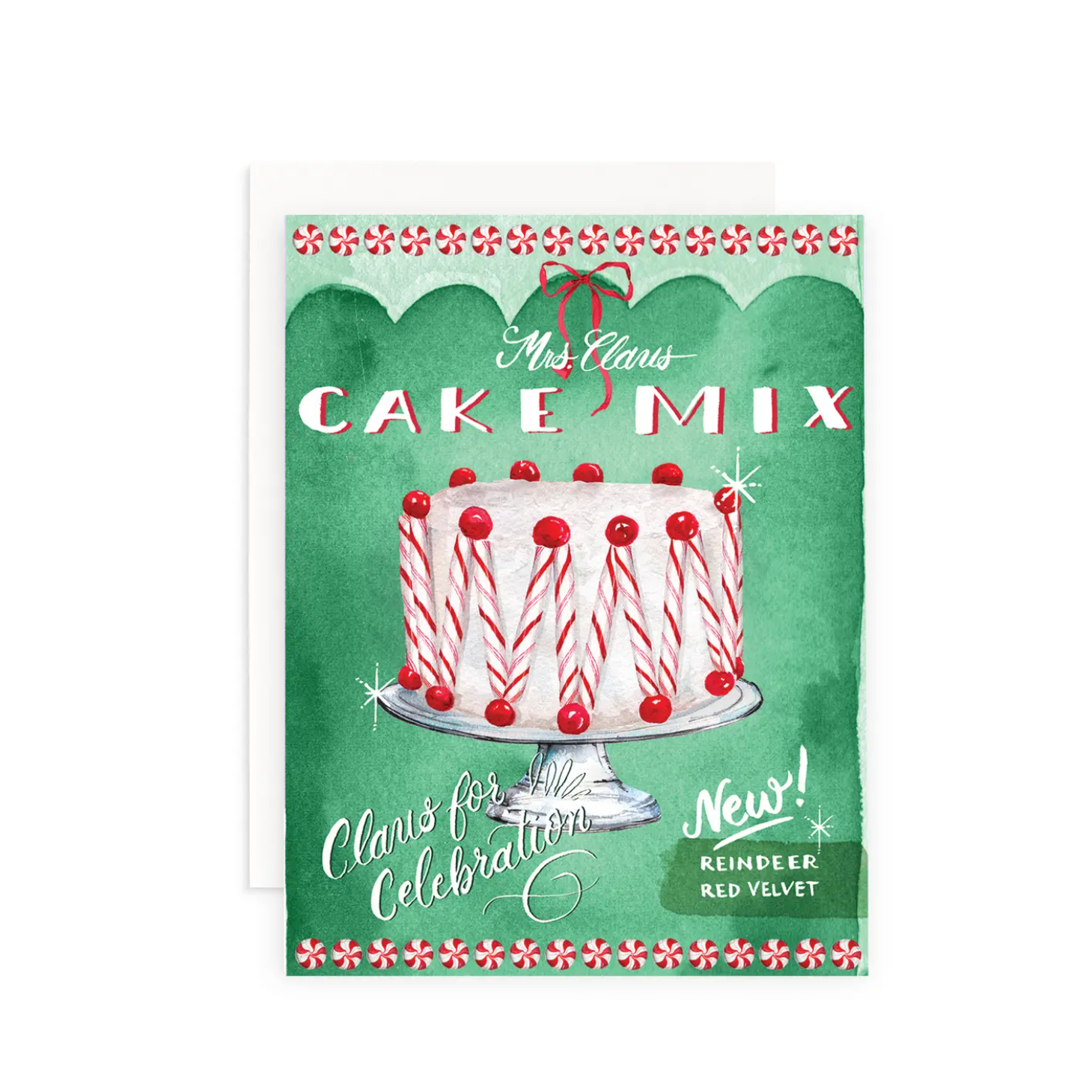 Mrs. Claus Cake Mix Christmas Greeting Card