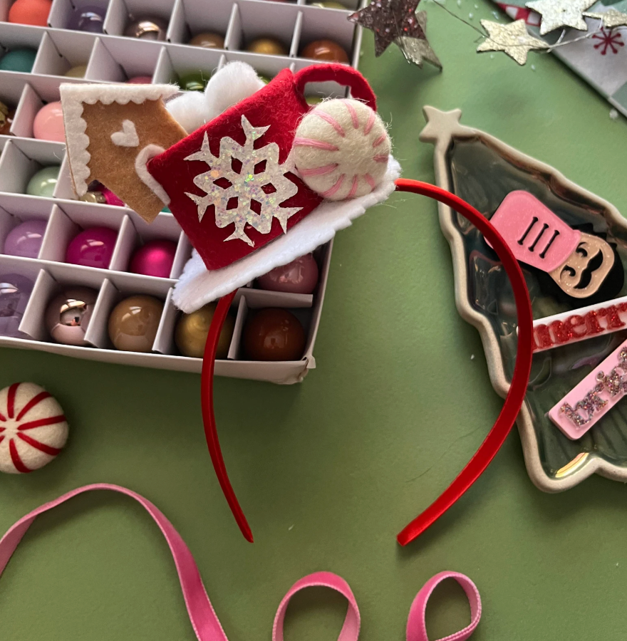 Hot Cocoa Mug Headband (Red or Pink!)