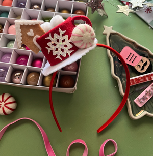 Hot Cocoa Mug Headband (Red or Pink!)