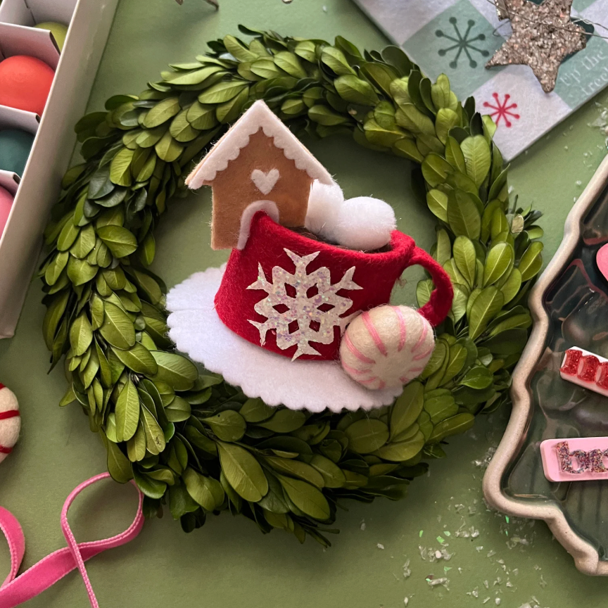 Hot Cocoa Mug Headband (Red or Pink!)