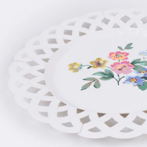 Basketweave Floral Side Plates