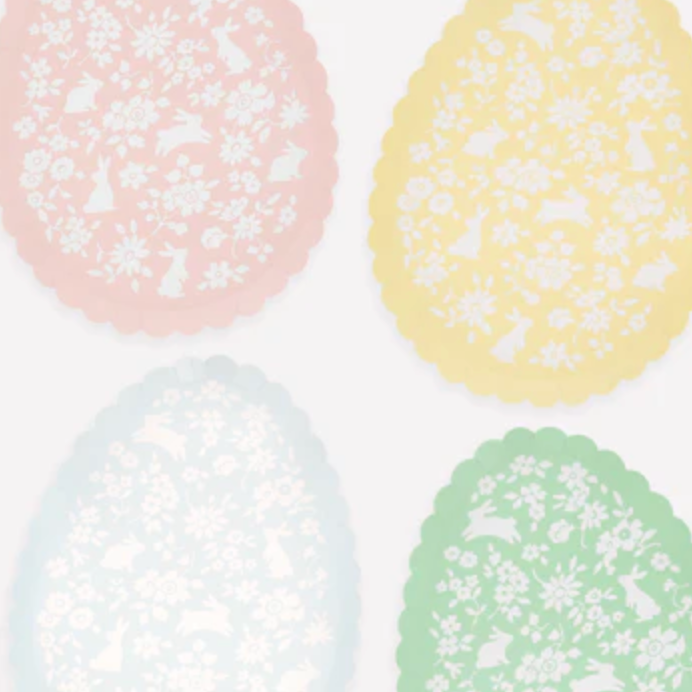 Ditsy Bunny Egg Plates