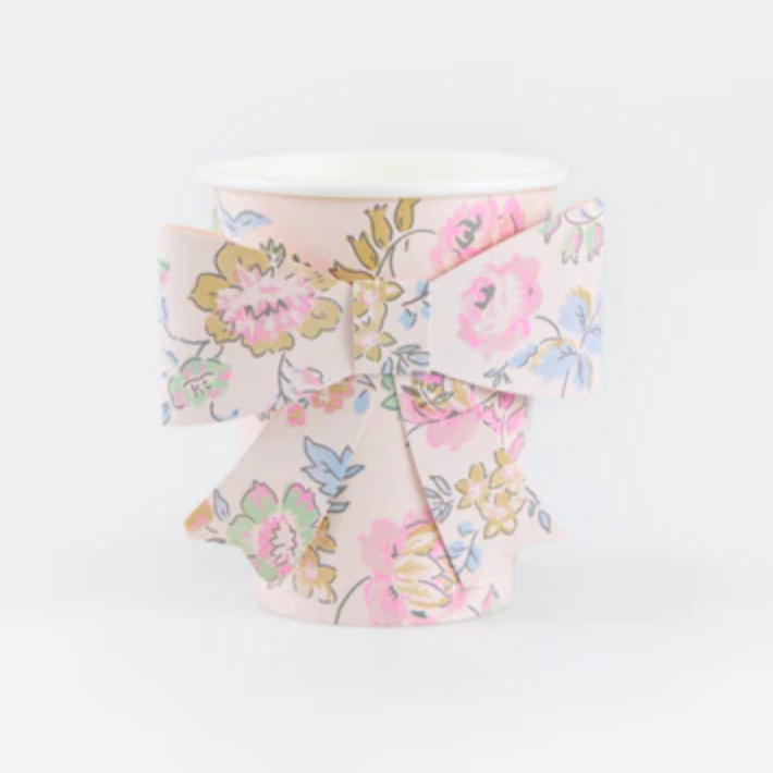 Pink Chintz Bow Cups