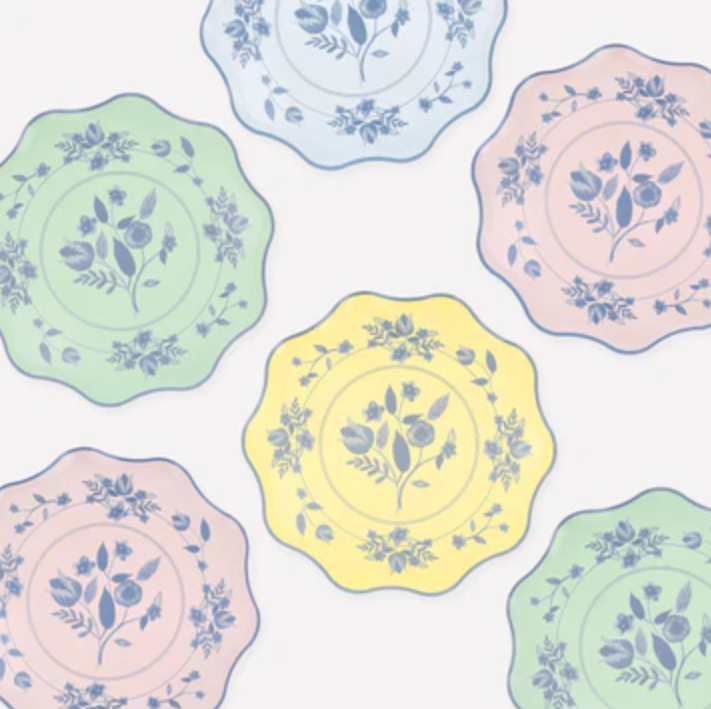 Vintage Botanical Side Plates