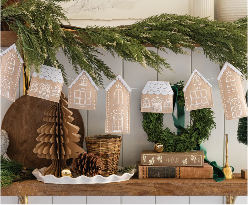 Gingerbread Houses Felt Banner