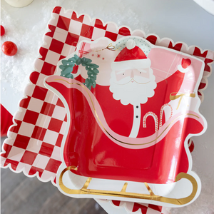 Santa's Sleigh Paper Plates