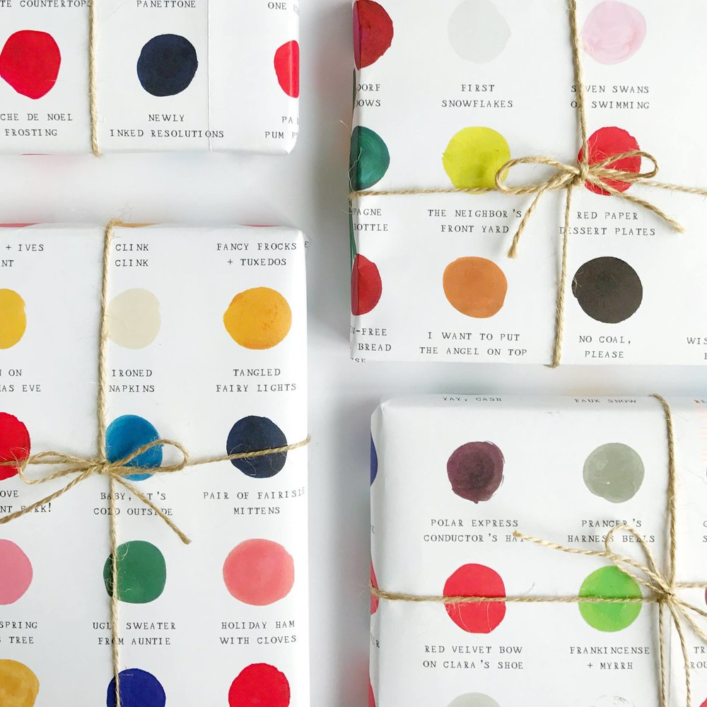 Holiday Color Palette Gift Wrap 