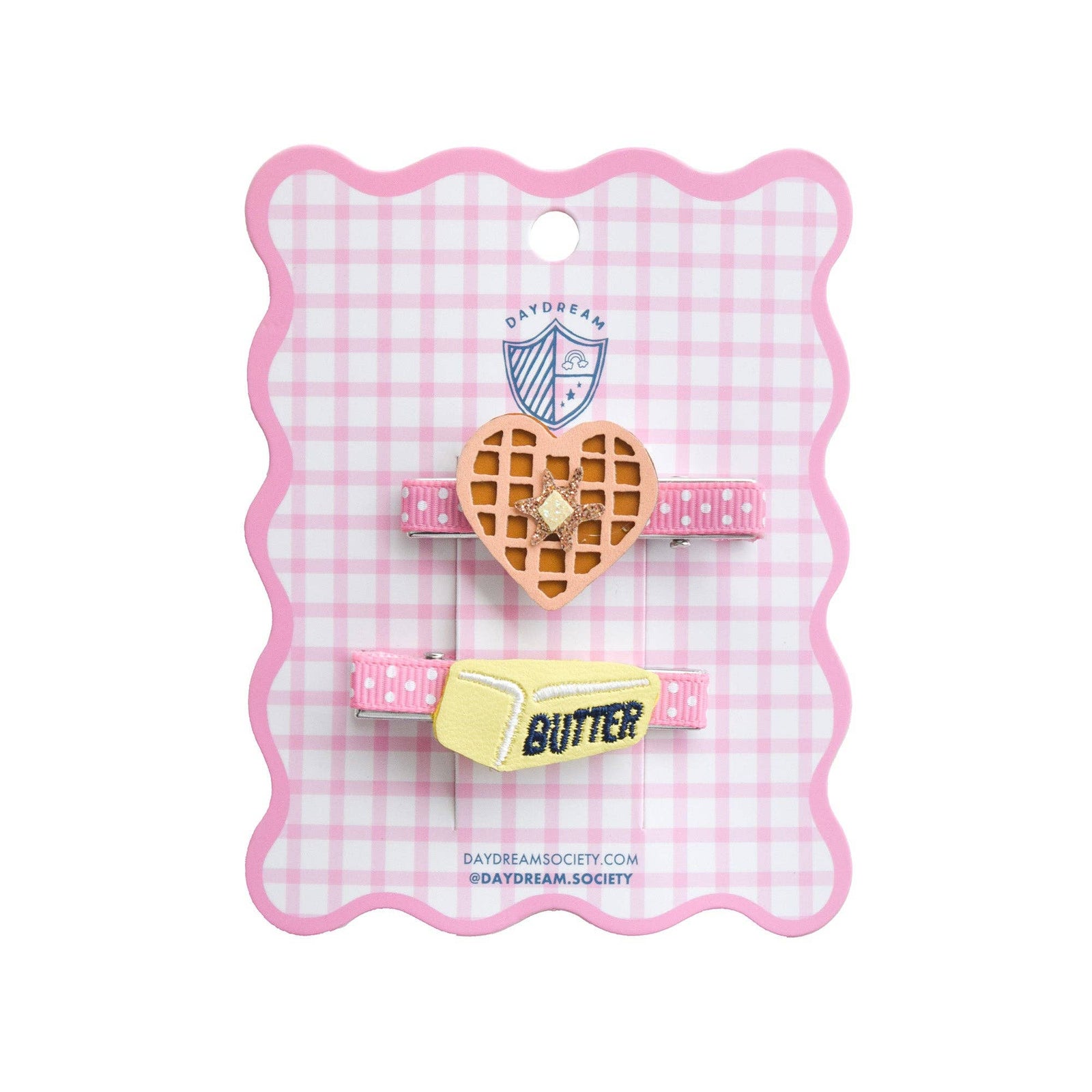 Waffle and Butter Hair Clip Set