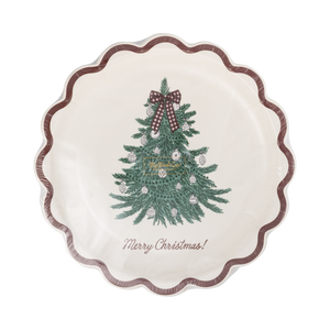 Merry Christmas Tree Paper Salad Plates
