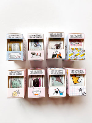 Fancy Felines Faux-stage Stamp Washi