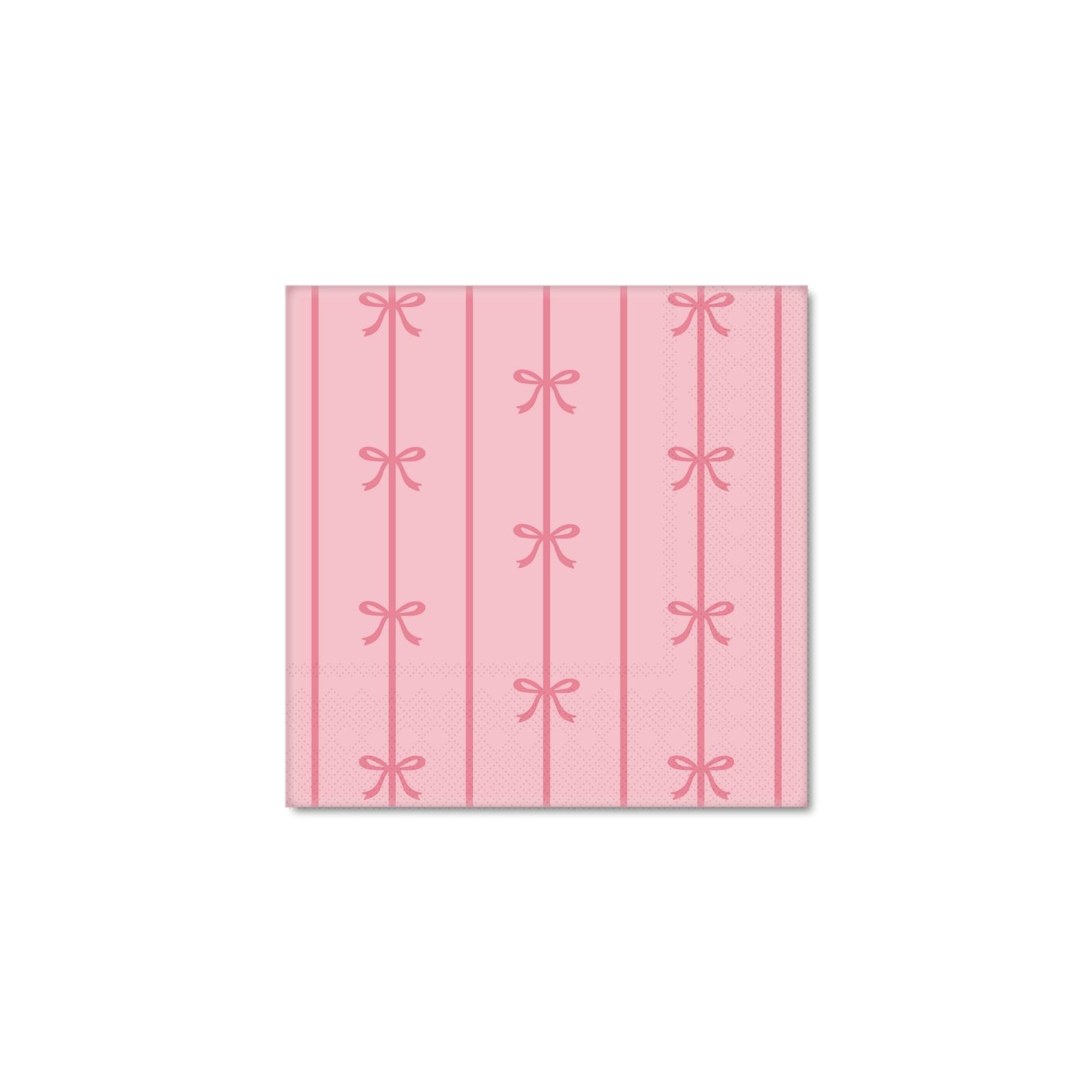 Petal Pink Bow Cocktail Napkins