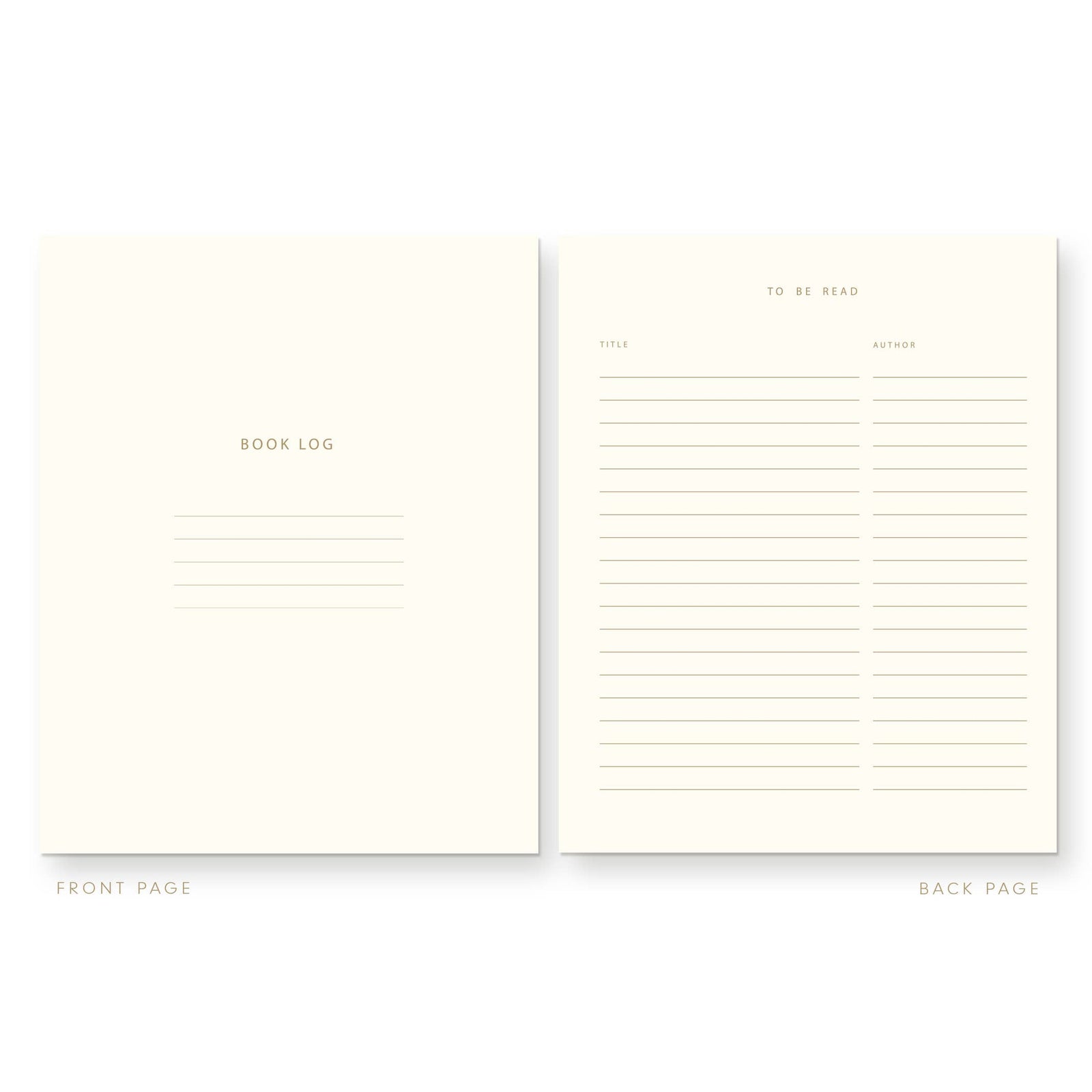 Bookmarked Book Log Journal