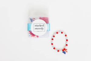 Mini Stars and Stripes Patriotic DIY Bracelet Craft Kit
