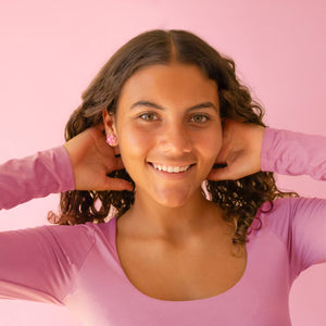 Silver Holiday Bow Earrings