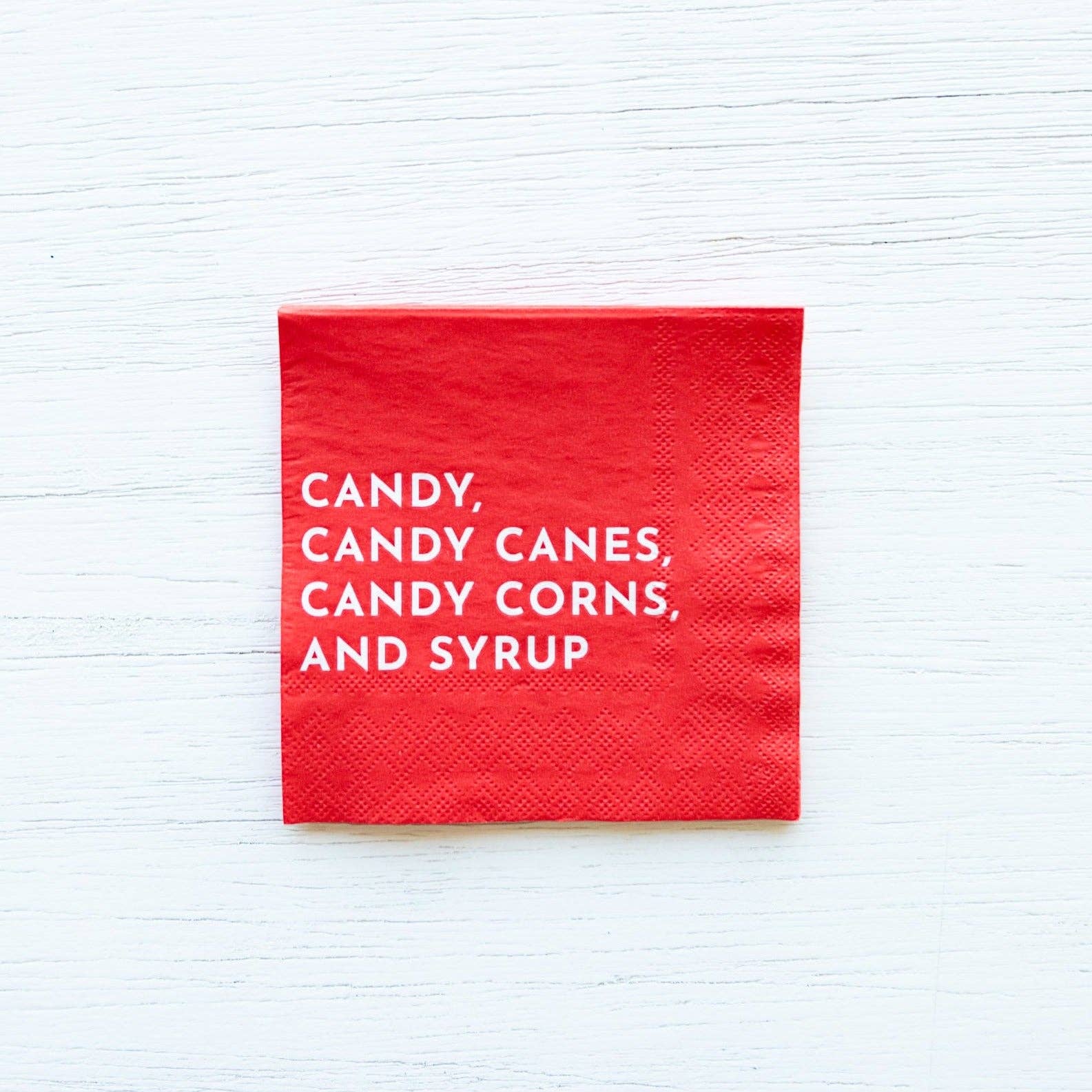 Candy, Candy Canes, Candy Corns and Syrup Napkins