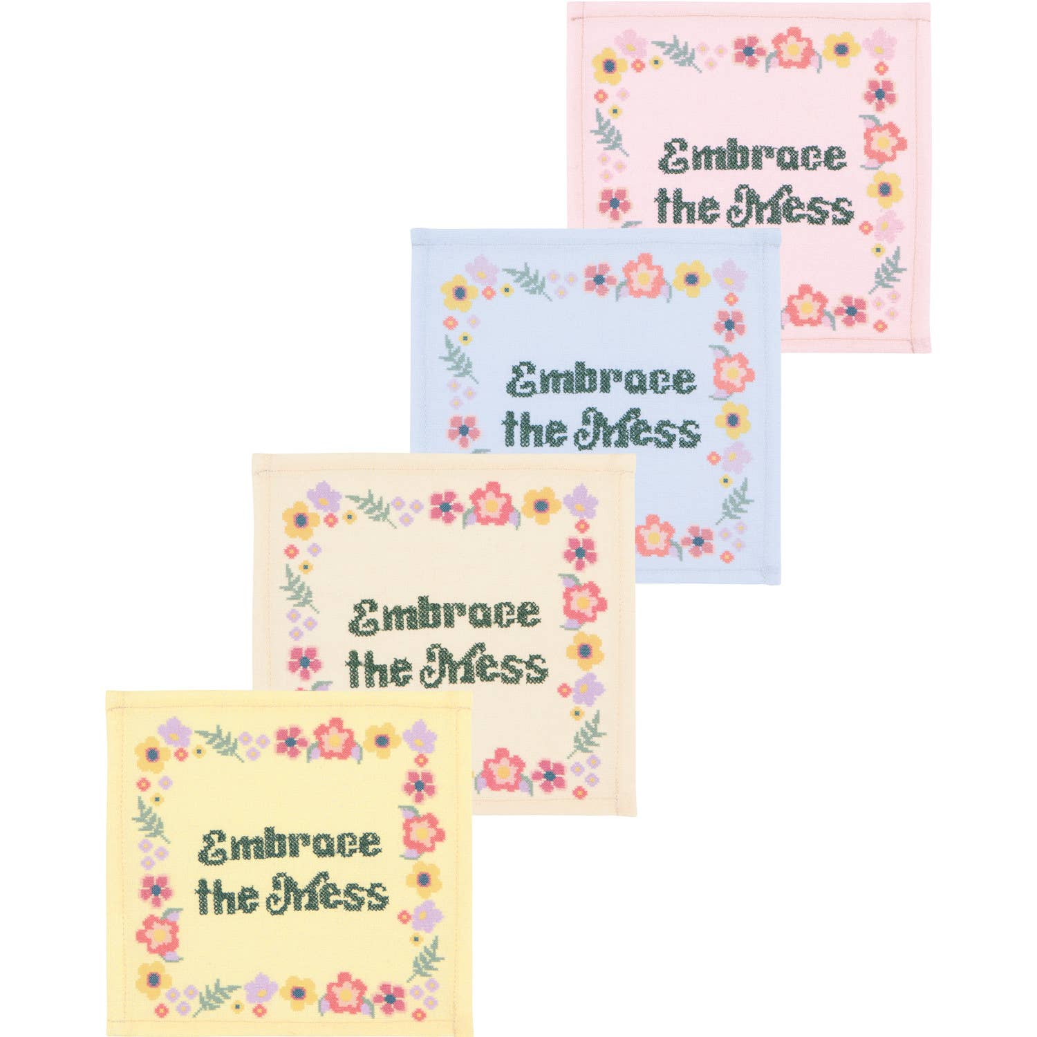 Embrace the Mess Cotton Cocktail Napkins (set of 4)