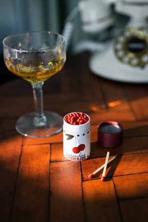 Cocktail Cherries Garnish Match Jar