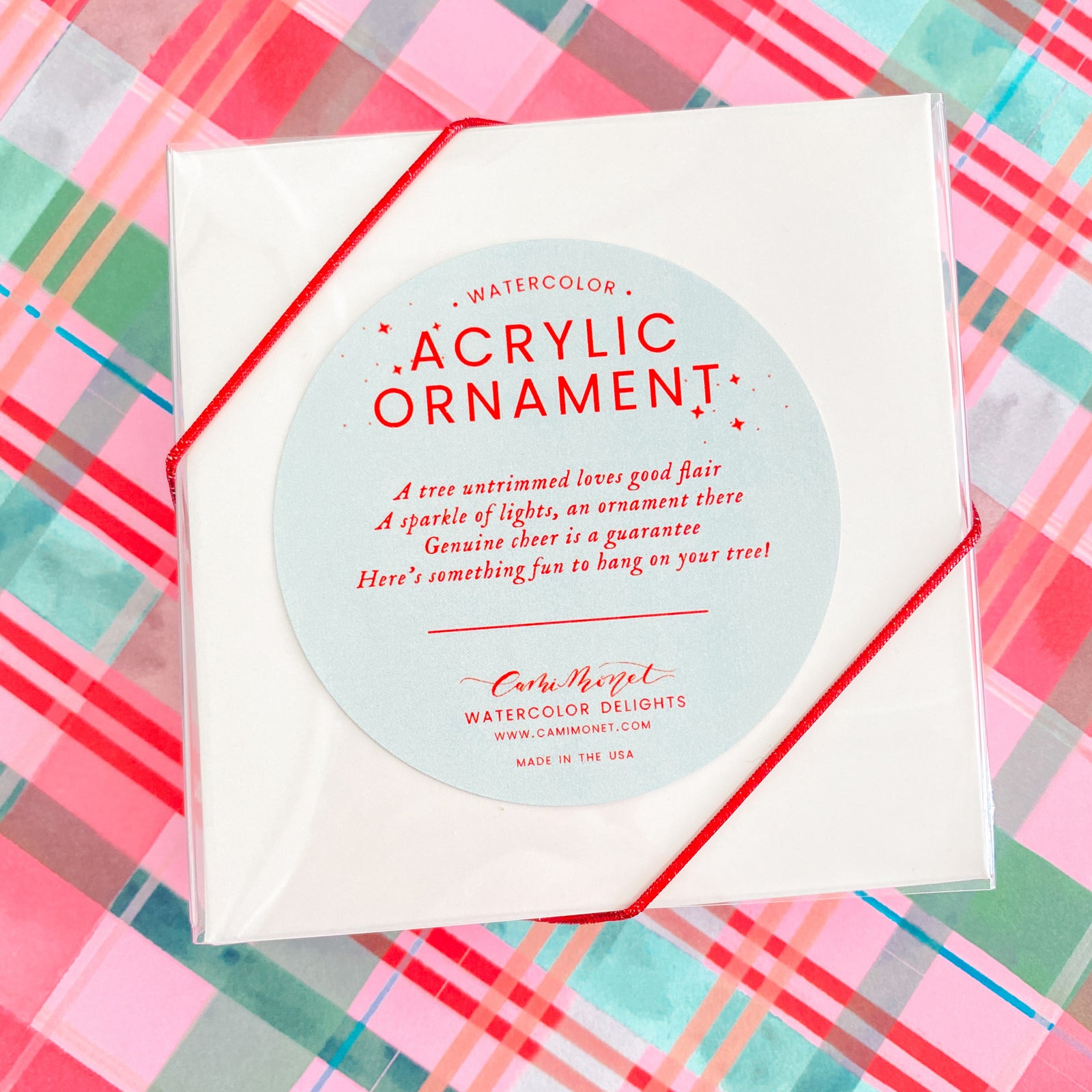 Pink Peppermint Chalet Gingerbread House Ornament