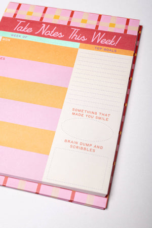 Take Notes This Week Desk Planner