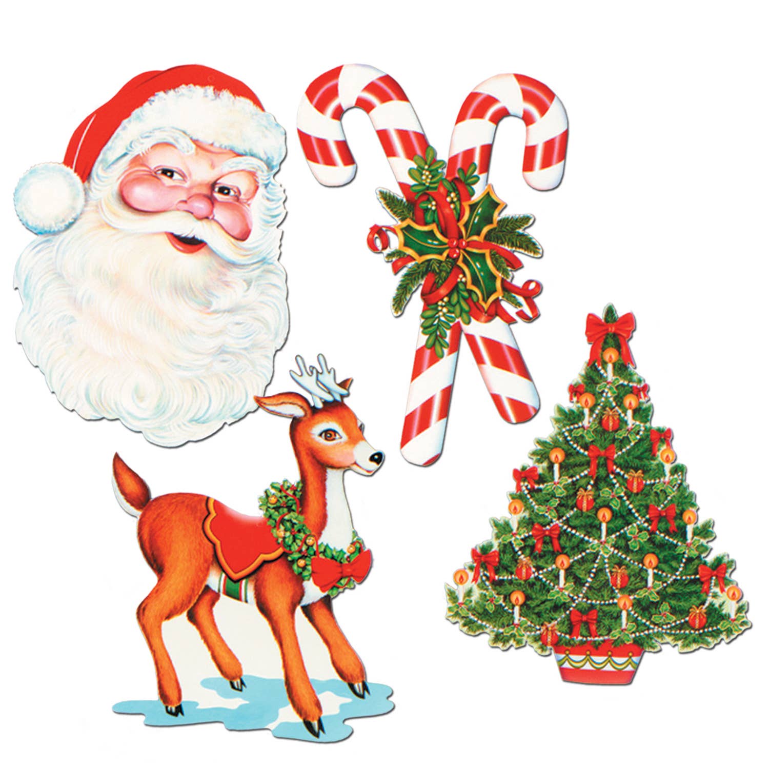 Vintage 1989 Christmas Die-Cuts (set of 4!)