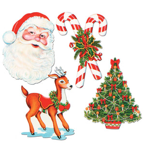 Vintage 1989 Christmas Die-Cuts (set of 4!)