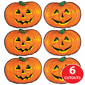 90s Halloween Jack-O-Lantern Cutouts (set of 6!)