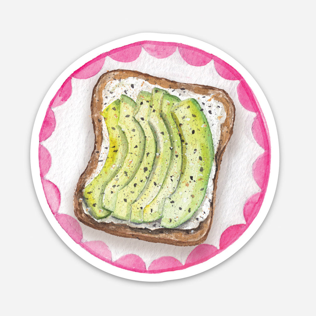 Avocado Toast Plate Sticker