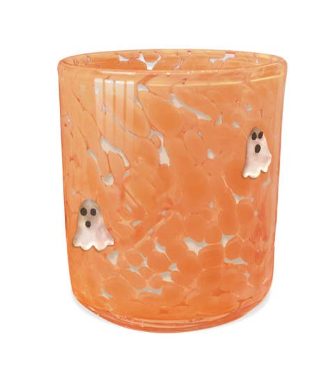Candy Corn Ghost Confetti Icon Candle