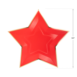 Red Star Gold Foiled Paper Plates