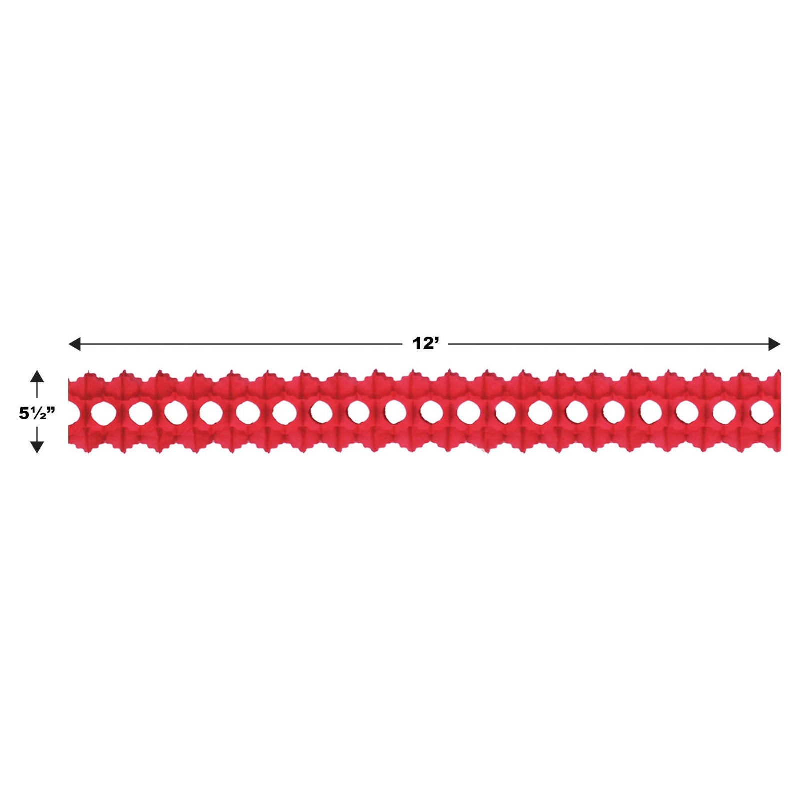 Vintage Red Arcade Tissue Garland