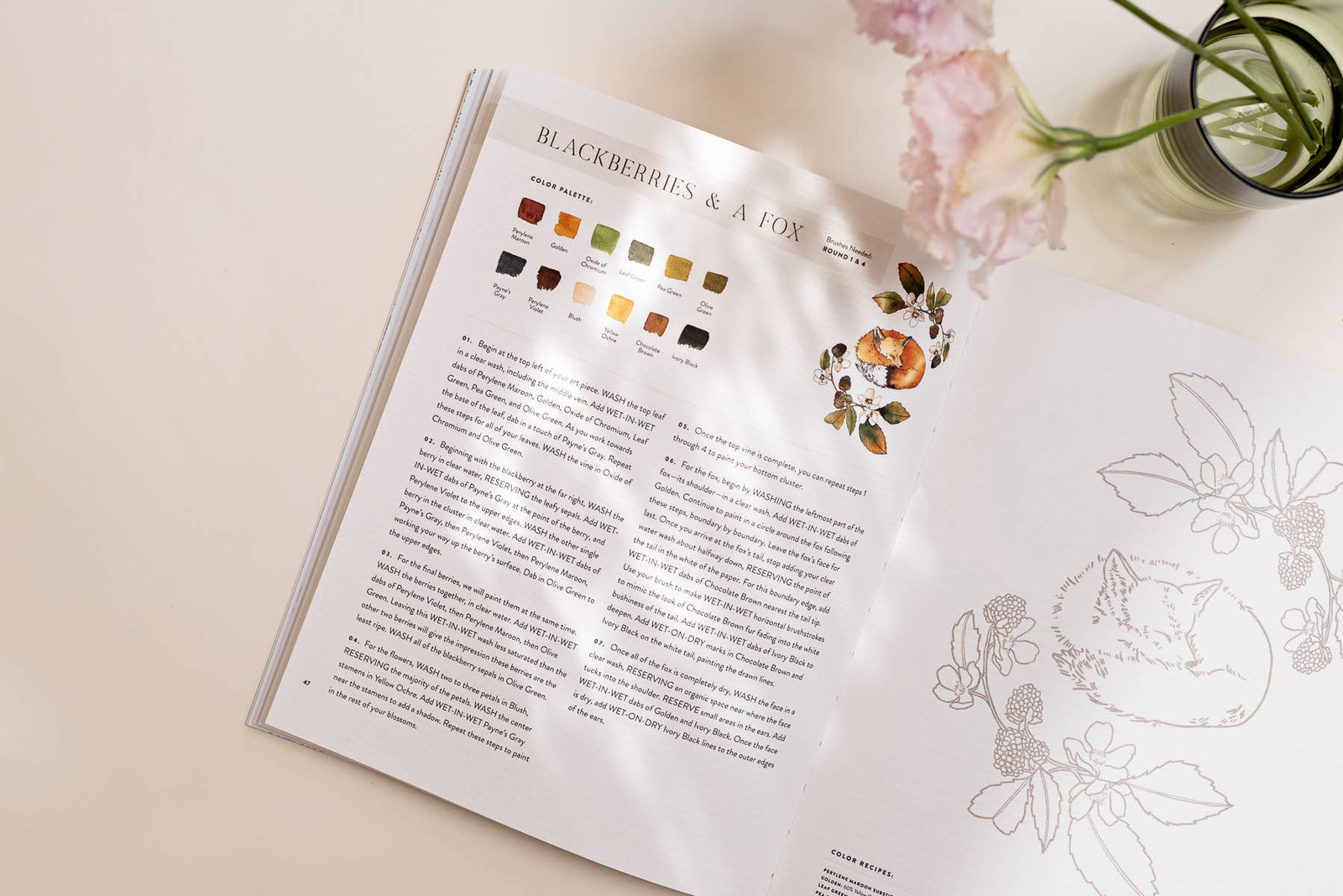 Watercolor Workbook 2: Flowers, Feathers, & Animal Friends