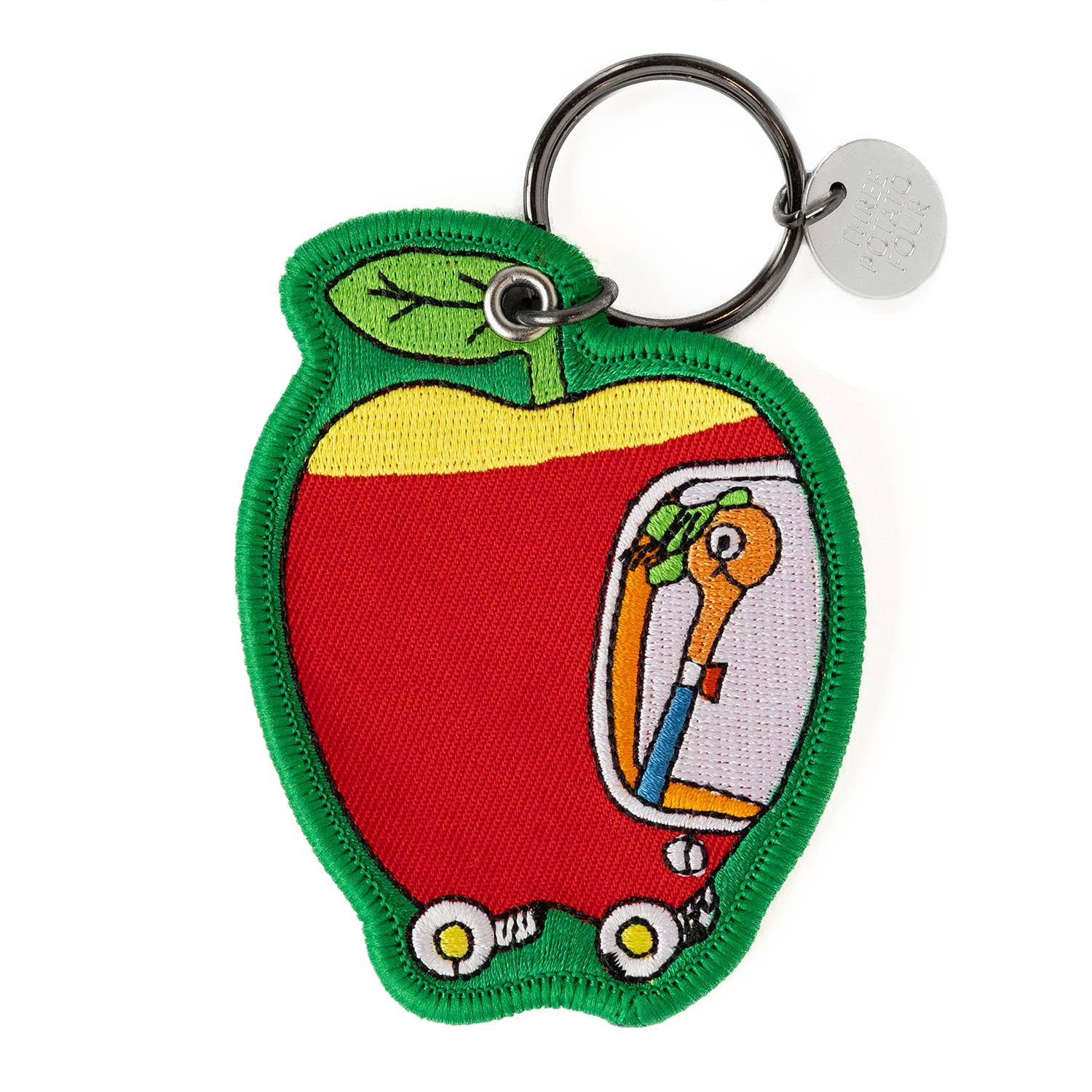 Richard Scarry® Apple Car Patch Keychain