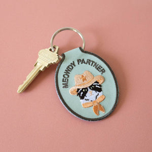 Meowdy Partner Embroidered Keychain