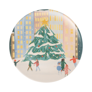 City Christmas Scene Reusable Bamboo Plates (set of 4!)
