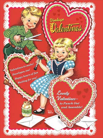 Vintage Valentines Press-Out Cards and Envelopes