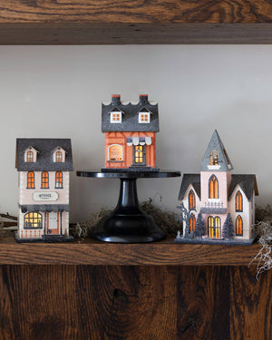 Witches Brewing Haunted Village Light-Up House