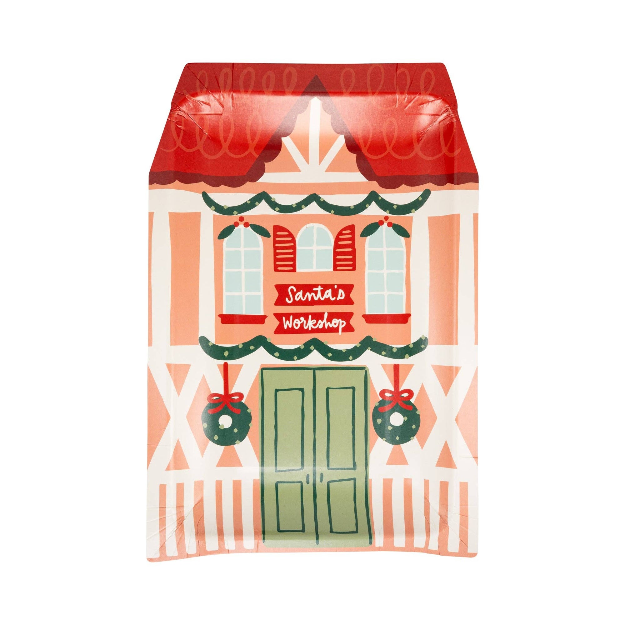 North Pole Village Plate Set