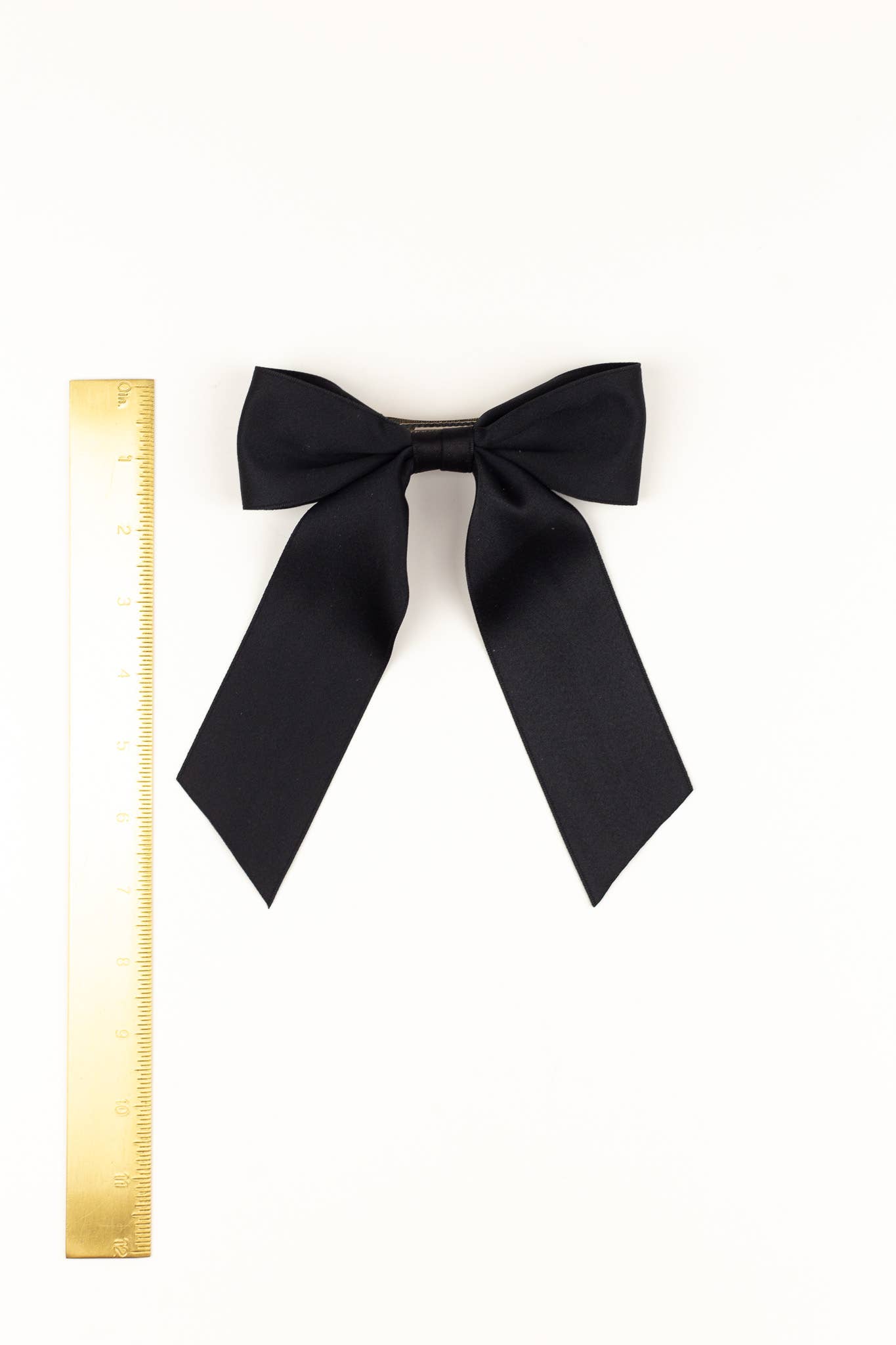 White Satin Bow Barrette