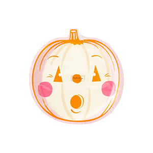 Pop of Pink Pumpkin Plate