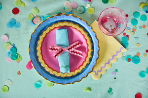 Rainbow Ric Rac Assorted Dinner Plate Set