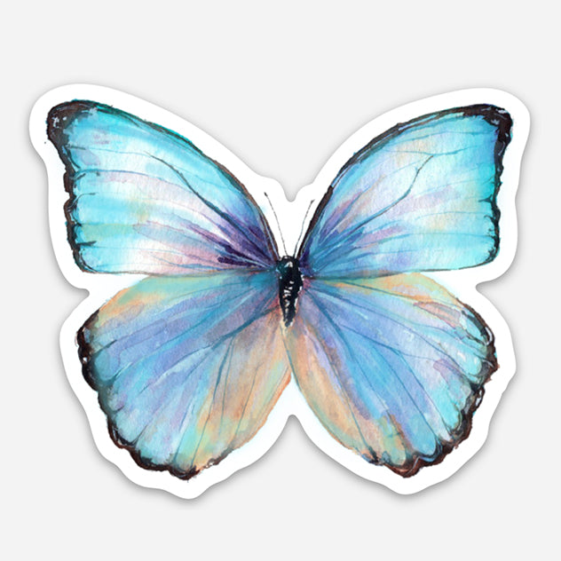 Blue Morpho Butterfly Sticker