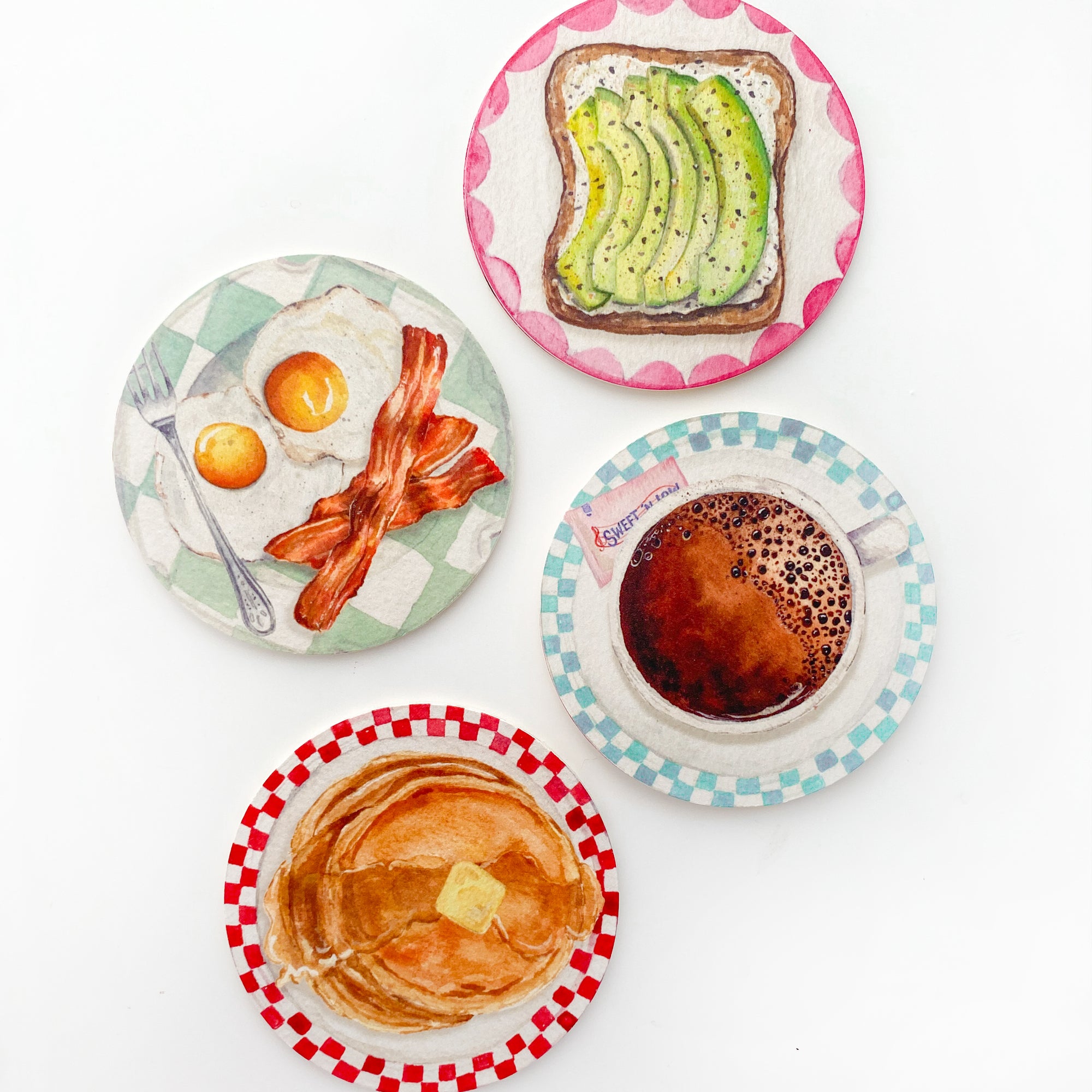 Breakfast Plates Coaster Set