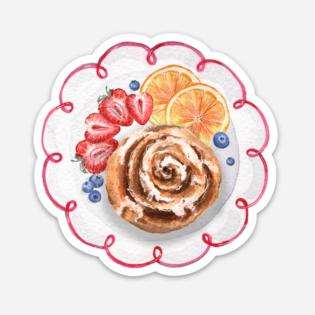 Continental Breakfast Plate Sticker