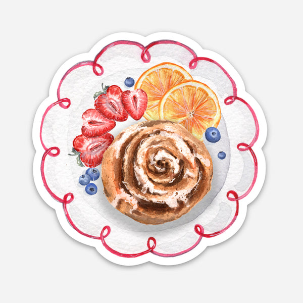 Continental Breakfast Plate Sticker – Cami Monet