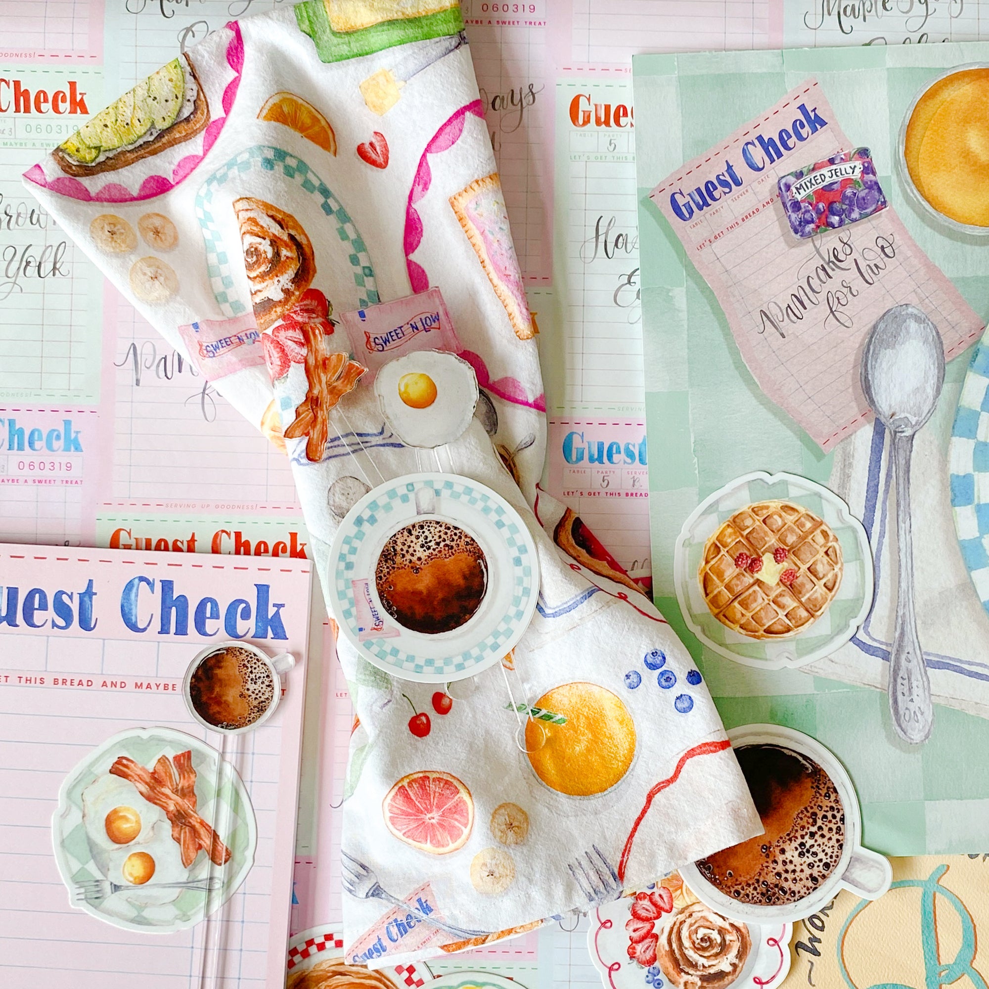 Breakfast Spread Tea Towel